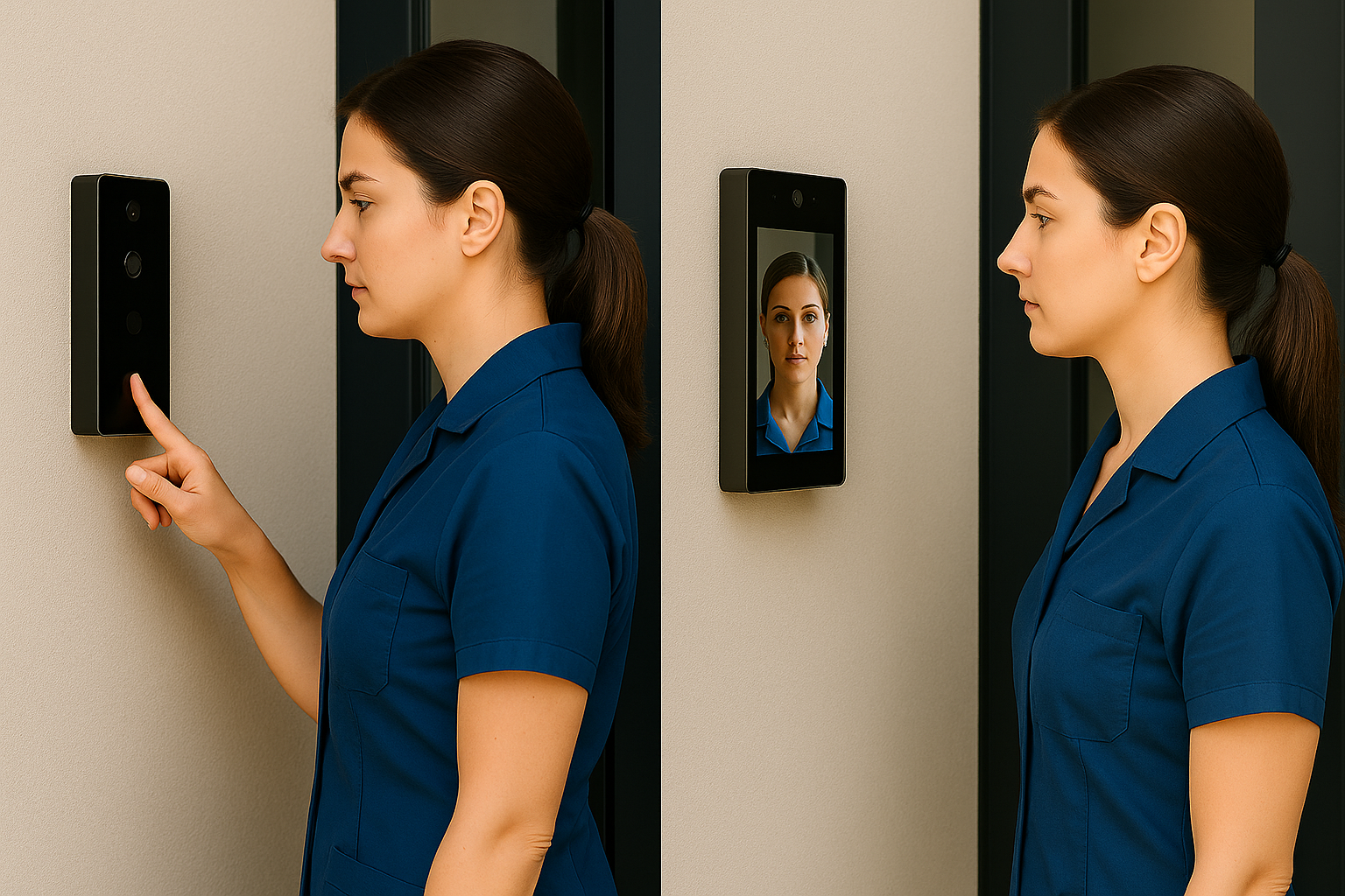 1. Visiteur devant l’immeuble utilisant l’interphone 1 use intercom 2 Authenticate FK 1. Visiteur devant l’immeuble utilisant l’interphone 1 use intercom 2 Authenticate FK