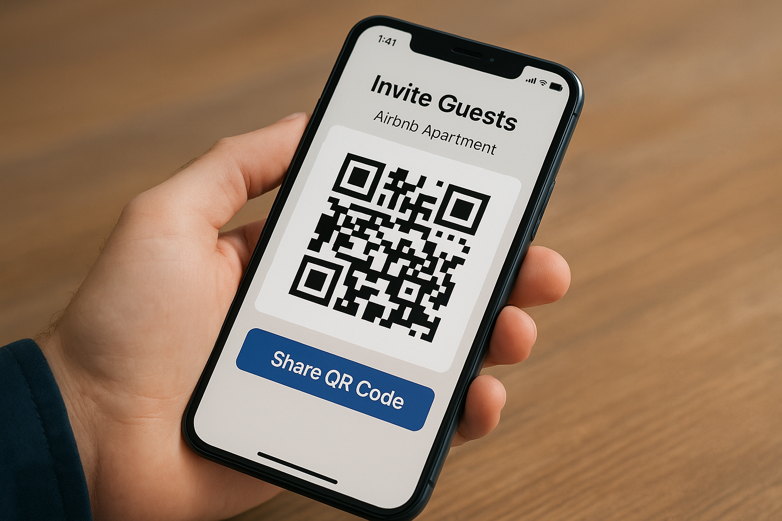 4 Property Managerusing using mobile apps to invite guests by sending them QR code 4 Property Managerusing using mobile apps to invite guests by sending them QR code